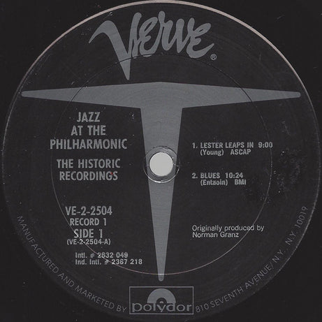 Jazz At The Philharmonic : The Historic Recordings (2xLP, Album, RE, Pit)