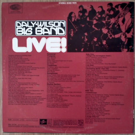 Daly-Wilson Big Band : Live! At The Cellblock (LP, Album, RE)