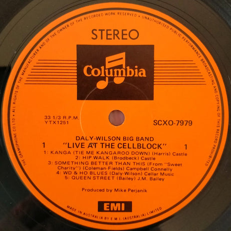 Daly-Wilson Big Band : Live! At The Cellblock (LP, Album, RE)