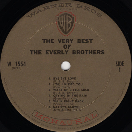 The Everly Brothers* : The Very Best Of The Everly Brothers (LP, Album, Mono, RE, San)