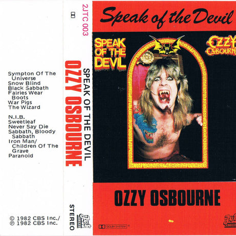 Ozzy Osbourne : Speak Of The Devil (Cass, Album, RE, Dol)