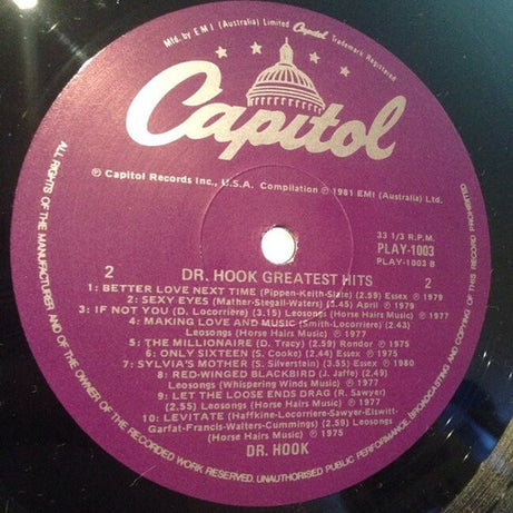 Dr. Hook : Greatest Hits (LP, Comp)