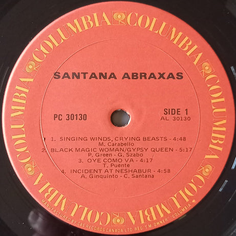 Santana : Abraxas (LP, Album, RE, Gat)