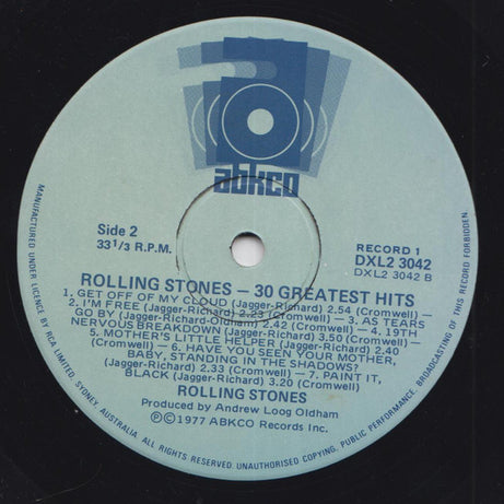 The Rolling Stones : 30 Greatest Hits (2xLP, Comp)
