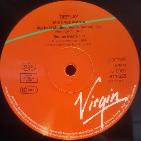 Replay : Michael Mania (12")