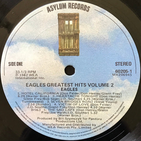 Eagles : Eagles Greatest Hits Volume 2 (LP, Comp)