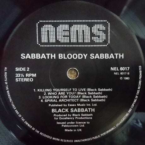 Black Sabbath : Sabbath Bloody Sabbath (LP, Album, RE)