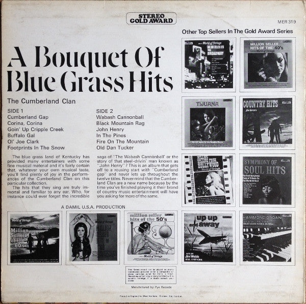 The Cumberland Clan : A Bouquet Of Blue Grass Hits (LP, Album)