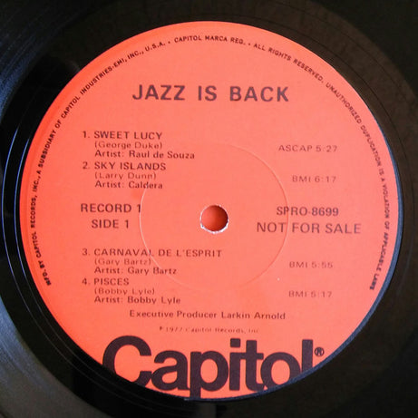 Various : Jazz Is Back On Capitol Records & Tapes (2xLP, Comp, Promo)
