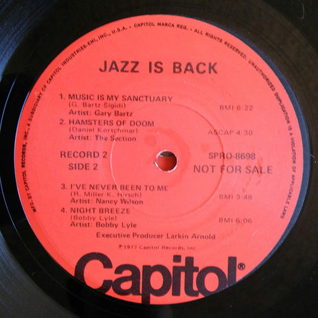 Various : Jazz Is Back On Capitol Records & Tapes (2xLP, Comp, Promo)