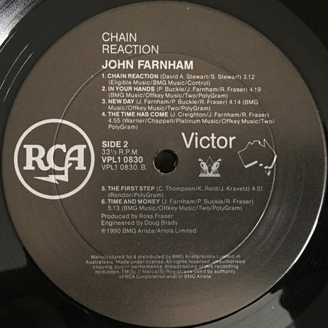 John Farnham : Chain Reaction (LP, Album)