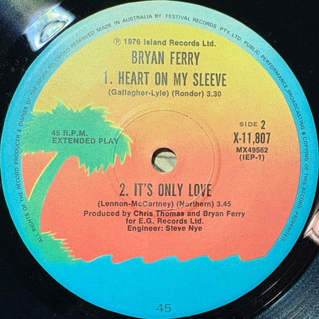 Bryan Ferry : Extended Play (7", EP)