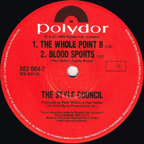 The Style Council : Walls Come Tumbling Down! (7", Single)