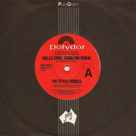 The Style Council : Walls Come Tumbling Down! (7", Single)