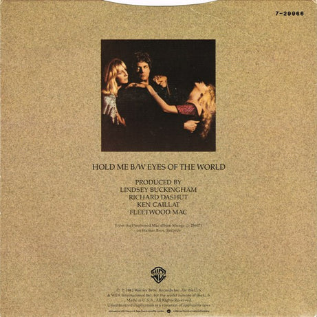Fleetwood Mac : Hold Me (7", Single)