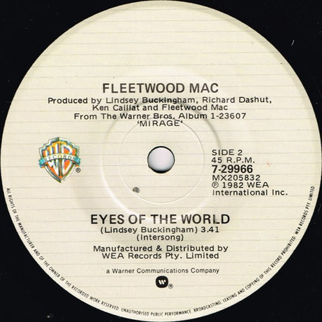 Fleetwood Mac : Hold Me (7", Single)