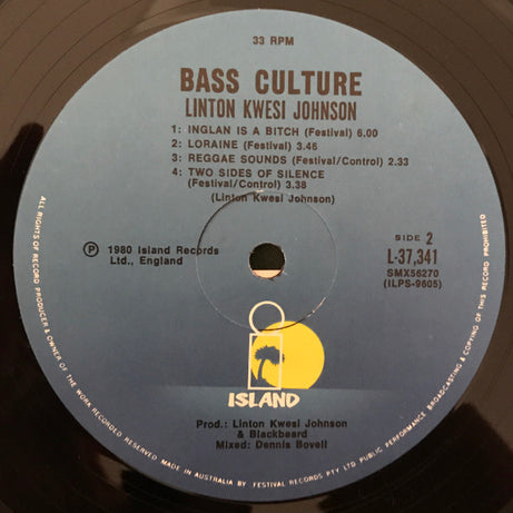 Linton Kwesi Johnson : Bass Culture (LP, Album)
