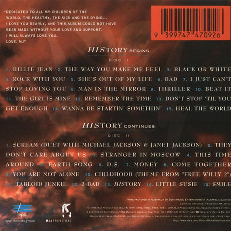 Michael Jackson : HIStory - Past, Present And Future - Book I (CD, Album, Gol + CD, Comp, Gol)