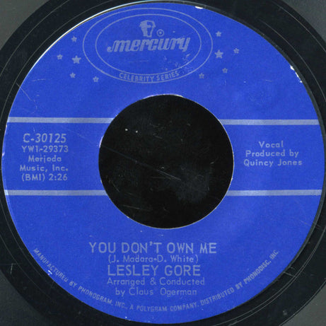 Lesley Gore : Judy's Turn To Cry / You Don't Own Me (7", Single, RE, Styrene)