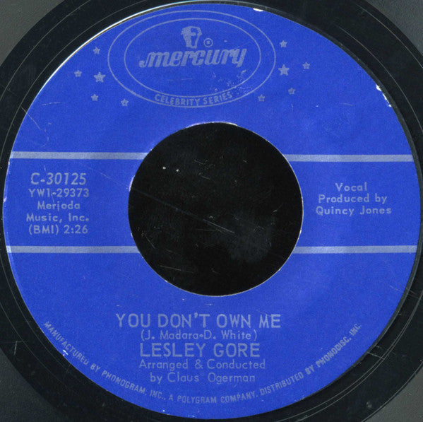 Lesley Gore : Judy's Turn To Cry / You Don't Own Me (7", Single, RE, Styrene)