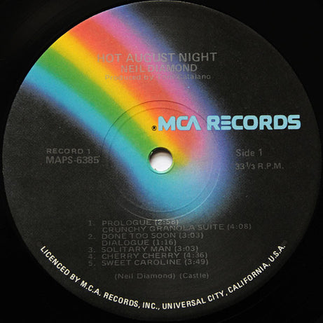 Neil Diamond : Hot August Night (2xLP, Album, Gat)