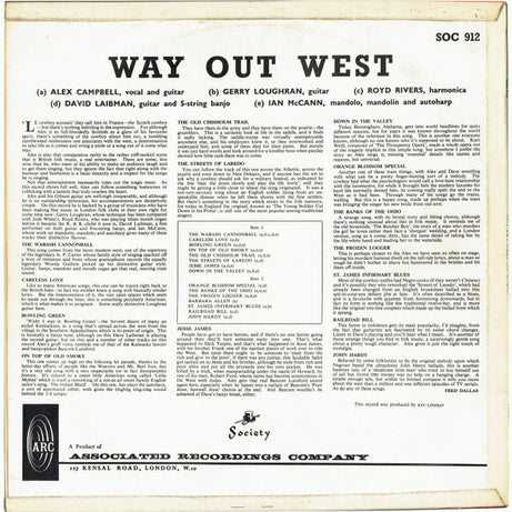 Alex Campbell (2) : Way Out West (LP, Album)