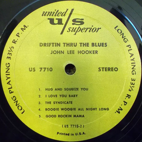 John Lee Hooker : Driftin' Thru The Blues (LP, Album, RE)