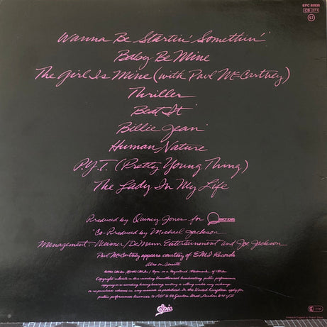 Michael Jackson : Thriller (LP, Album, RP, Gat)