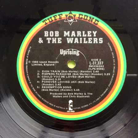 Bob Marley & The Wailers : Uprising (LP, Album)
