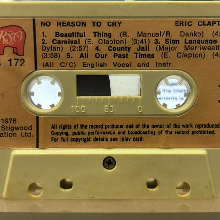 Eric Clapton : No Reason To Cry (Cass, Album)