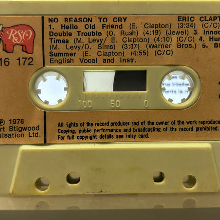 Eric Clapton : No Reason To Cry (Cass, Album)