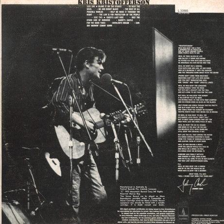 Kris Kristofferson : Kristofferson (LP, Album, RP, Whi)