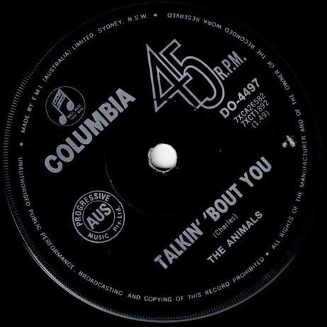 The Animals : The House Of The Rising Sun  (7", Single)