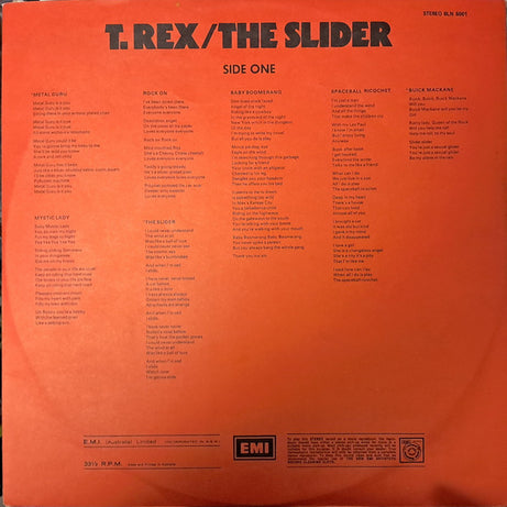 T. Rex : The Slider (LP, Album)