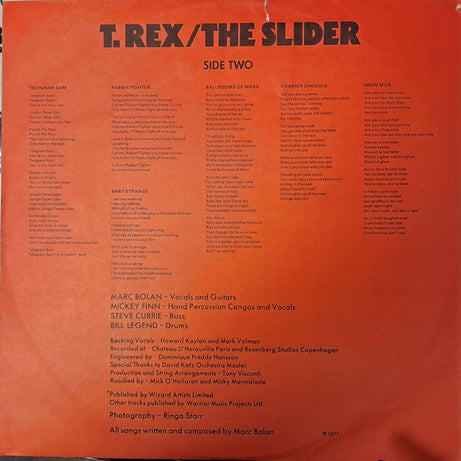 T. Rex : The Slider (LP, Album)