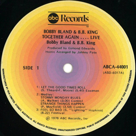 Bobby Bland & B.B. King : Together Again...Live (LP, Gat)