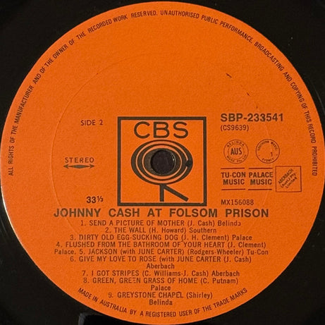 Johnny Cash : At Folsom Prison (LP, Album)