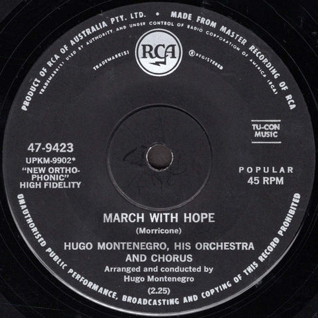 Hugo Montenegro, His Orchestra And Chorus : The Good, The Bad & The Ugly (7", Single)