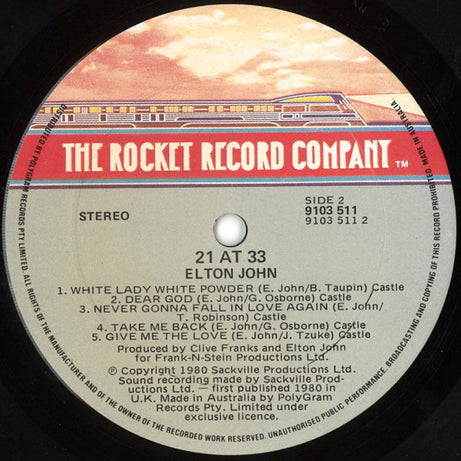 Elton John : 21 At 33 (LP, Album)