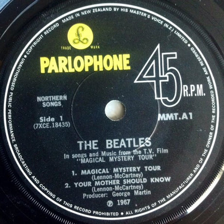 The Beatles : Magical Mystery Tour (2x7", EP, Mono, Fir)