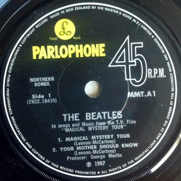 The Beatles : Magical Mystery Tour (2x7", EP, Mono, Fir)