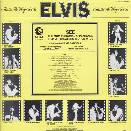 Elvis Presley : That's The Way It Is (LP, Album, RE)