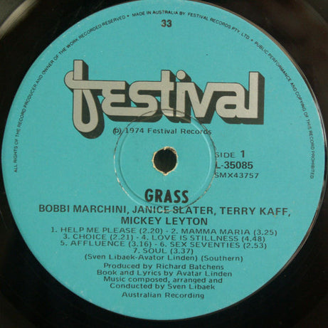 Sven Libaek : Grass - A Rock Musical (LP)