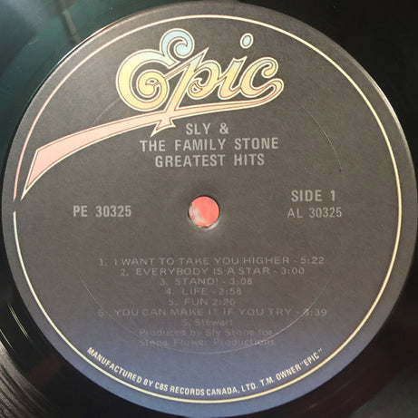 Sly & The Family Stone : Greatest Hits (LP, Comp, RE)
