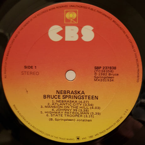 Bruce Springsteen : Nebraska (LP, Album)
