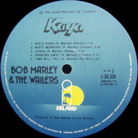 Bob Marley & The Wailers : Kaya (LP, Album)