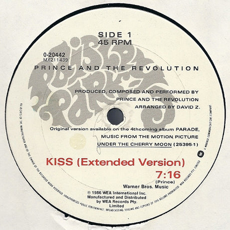 Prince And The Revolution : Kiss (12", Single)