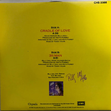 Billy Idol : Cradle Of Love (7", Single)