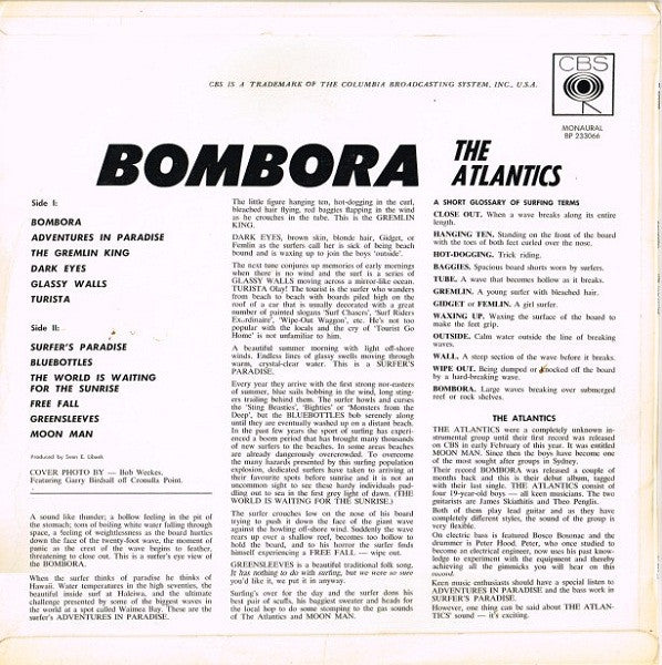 The Atlantics : Bombora (LP, Album, Mono)