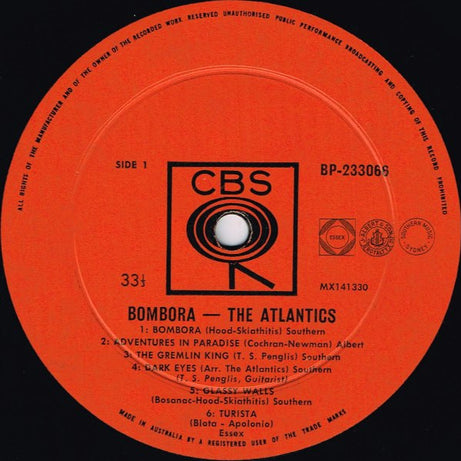 The Atlantics : Bombora (LP, Album, Mono)